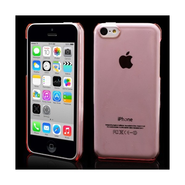 Skaidrus plastikinis dėklas - rožinis (iPhone 5C)
