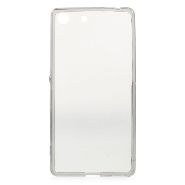 Planākais TPU dzidrs apvalks - pelēks (Xperia M5)