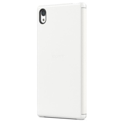Oficialius Sony Xperia Z5 Premium Style Cover Window baltas atverčiamas dėklas SCR46 / Priedai.lt