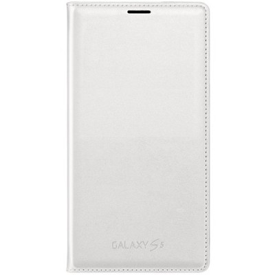 Samsung Galaxy S5 G900 (S5 Neo G903) originalus Flip Wallet Cover atverčiamas baltas odinis dėklas - piniginė / Priedai.lt