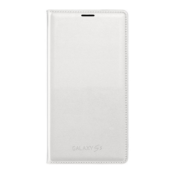 „Samsung“ Flip Wallet Cover atverčiamas dėklas - baltas (Galaxy S5 / S5 Neo)