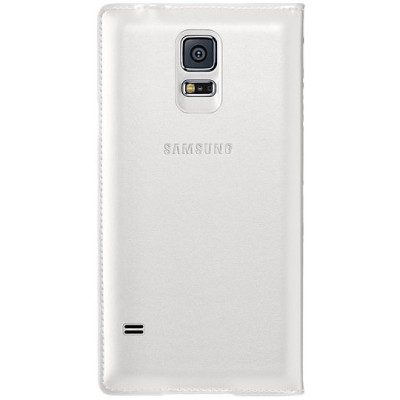 Samsung Galaxy S5 G900 (S5 Neo G903) originalus Flip Wallet Cover atverčiamas baltas odinis dėklas - piniginė / Priedai.lt