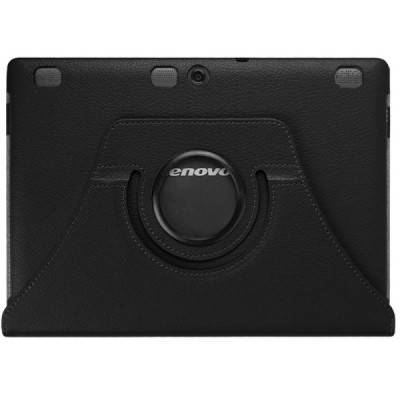 Lenovo Tab2 A10-70 10,1" atvēramais melns ādas maciņš, grozās 360° grādu apjomā / Vacins.lv