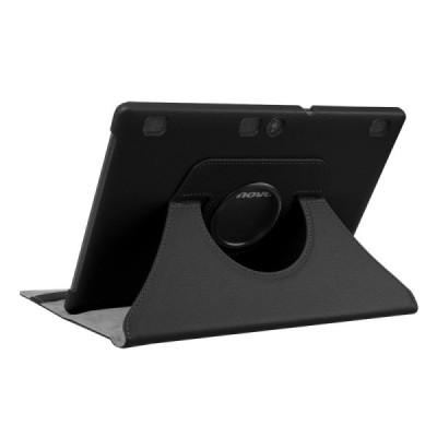 Lenovo Tab2 A10-70 10,1" atvēramais melns ādas maciņš, grozās 360° grādu apjomā / Vacins.lv