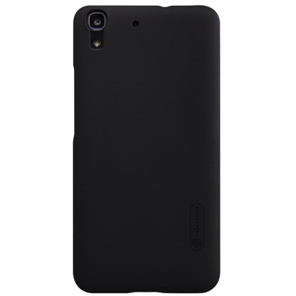 „Nillkin“ Frosted Shield dėklas - juodas + apsauginė ekrano plėvelė (Y6)