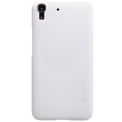 Huawei Y6 Nillkin Frosted Shield balts plastmasas apvalks + ekrāna aizsargplēve / Vacins.lv