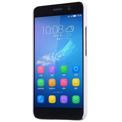 Huawei Y6 Nillkin Frosted Shield balts plastmasas apvalks + ekrāna aizsargplēve / Vacins.lv