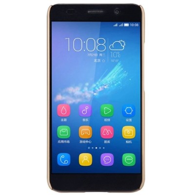 Huawei Y6 Nillkin Frosted Shield zelta plastmasas apvalks + ekrāna aizsargplēve / Vacins.lv