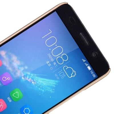 Huawei Y6 Nillkin Frosted Shield zelta plastmasas apvalks + ekrāna aizsargplēve / Vacins.lv