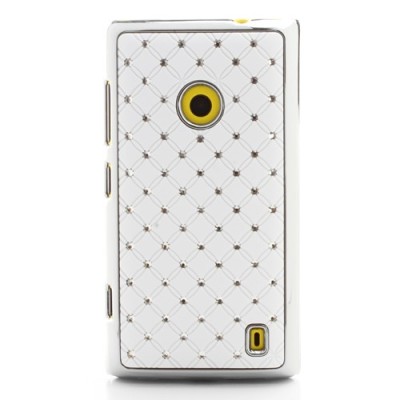 Nokia Lumia 520 elegants balts futrālis ar spīduļiem / Vacins.lv