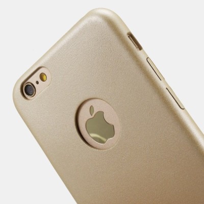 „Amorus“ Slim Leather Apple iPhone 6 (6s) auksinis odinis dėklas - nugarėlė / Priedai.lt