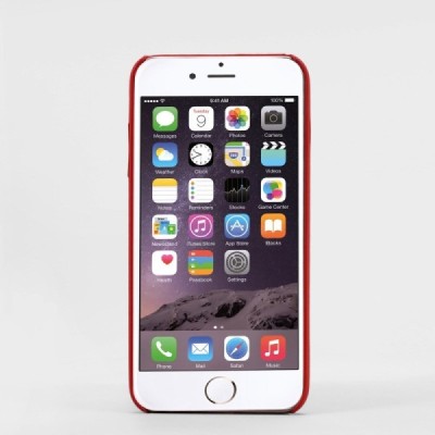 „Amorus“ Slim Leather Apple iPhone 6 (6s) raudonas odinis dėklas - nugarėlė / Priedai.lt