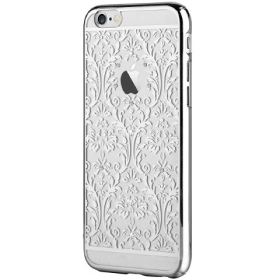 Apple iPhone 6S elegants Devia Crystal Baroque Swarovski dzidrs (caurspīdīgs) sudrabs plastmasas apvalks ar kristāliem / Vacins.