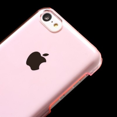 Skaidrus plastikinis rožinis Apple iPhone 5C dėklas (dėkliukas) / Priedai.lt