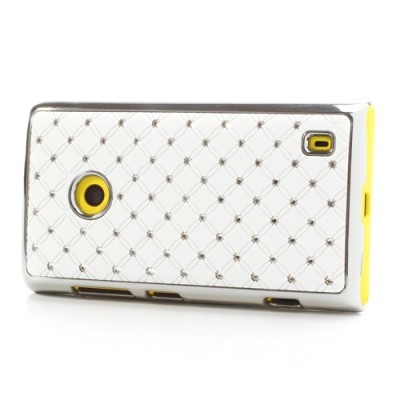 Nokia Lumia 520 elegants balts futrālis ar spīduļiem / Vacins.lv