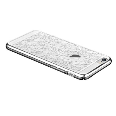 Apple iPhone 6S Plus elegants Devia Crystal Baroque Swarovski dzidrs (caurspīdīgs) sudrabs plastmasas apvalks ar kristāliem / Va
