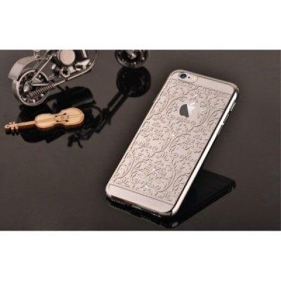 Apple iPhone 6S Plus elegants Devia Crystal Baroque Swarovski dzidrs (caurspīdīgs) sudrabs plastmasas apvalks ar kristāliem / Va