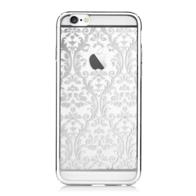 Apple iPhone 6S Plus elegants Devia Crystal Baroque Swarovski dzidrs (caurspīdīgs) sudrabs plastmasas apvalks ar kristāliem / Va
