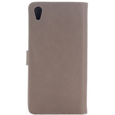 Sony Xperia Z5 Premium atvēramais ādas smilšains retro maciņš (maks) / Vacins.lv