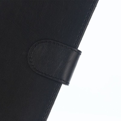 Sony Xperia C5 Ultra atvēramais ādas melns retro maciņš (maks) / Vacins.lv