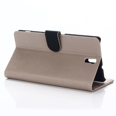 Sony Xperia C5 Ultra atvēramais ādas smilšains retro maciņš (maks) / Vacins.lv