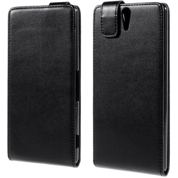 Klasisks atvēramais maciņš - melns (Xperia C5 Ultra)