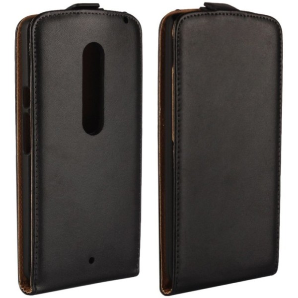 Klasisks atvēramais maciņš - melns (Moto X Play)