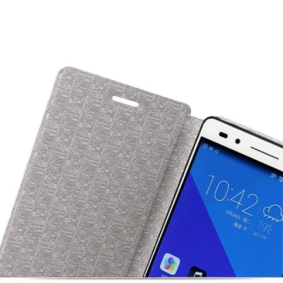 „Mofi“ Rui serijos Huawei Honor 7 rudas odinis atverčiamas dėklas / Priedai.lt