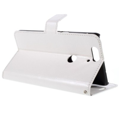 Huawei Nexus 6P atverčiamas baltas odinis dėklas - piniginė / Priedai.lt