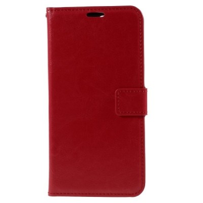 Huawei Nexus 6P atverčiamas raudonas odinis dėklas - piniginė / Priedai.lt