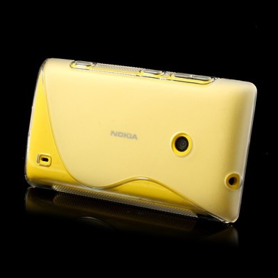 Skaidrus silikoninis Nokia Lumia 520 dėklas (dėkliukas) / Priedai.lt