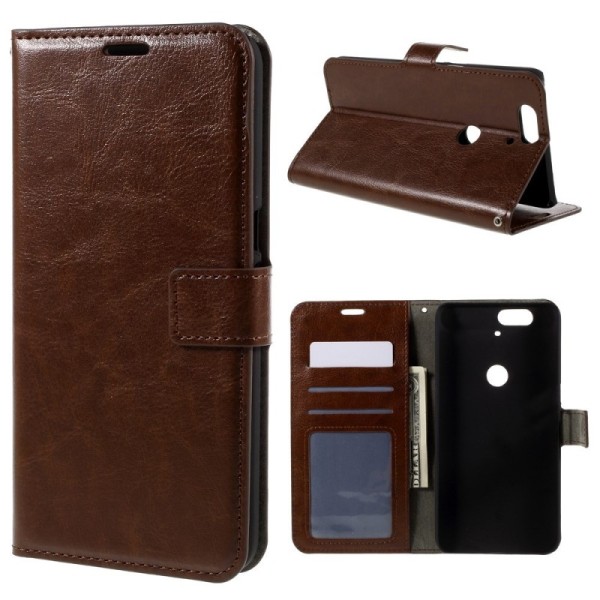 Atverčiamas dėklas - rudas (Nexus 6P)