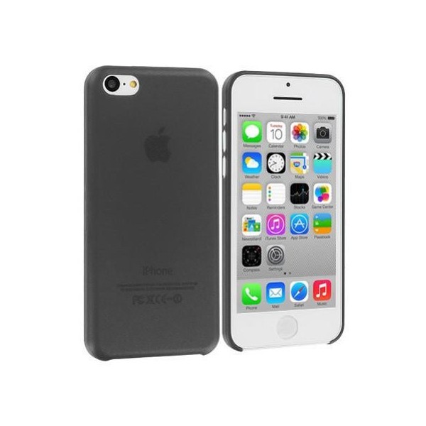 Skaidrus plastikinis dėklas - juodas (iPhone 5C)