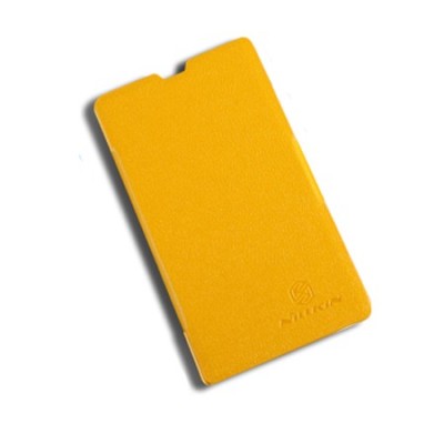 Nokia Lumia 520 „Nillkin“ Fresh atvēramais dzeltens futrālis / Vacins.lv