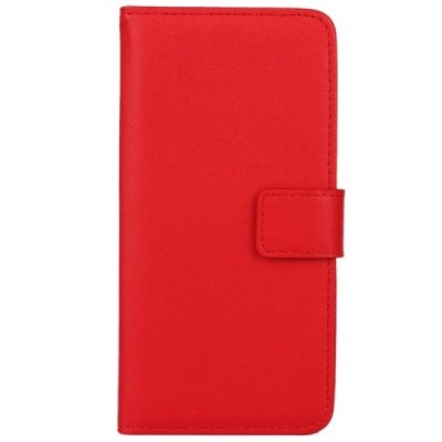 Samsung Galaxy S6 Edge (G925) atverčiamas raudonas odinis dėklas - piniginė / Priedai.lt