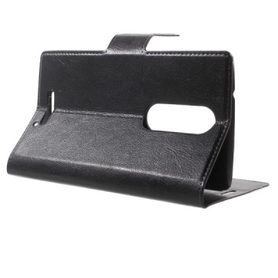 Motorola Moto X Style atvēramais ādas melns maciņš (maks) / Vacins.lv