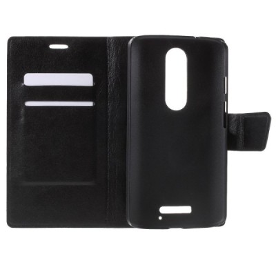 Motorola Moto X Style atvēramais ādas melns maciņš (maks) / Vacins.lv