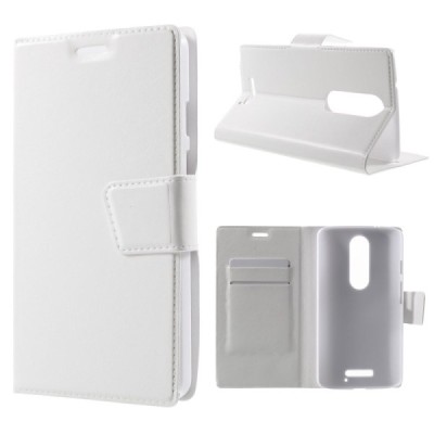 Motorola Moto X Style atvēramais ādas balts maciņš (maks) / Vacins.lv