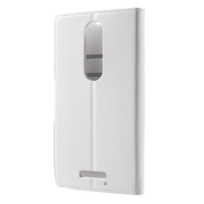 Motorola Moto X Style atvēramais ādas balts maciņš (maks) / Vacins.lv