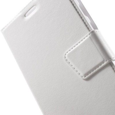 Motorola Moto X Style atvēramais ādas balts maciņš (maks) / Vacins.lv