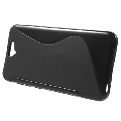 HTC One A9 cieta silikona (TPU) melns apvalks / vacins.lv