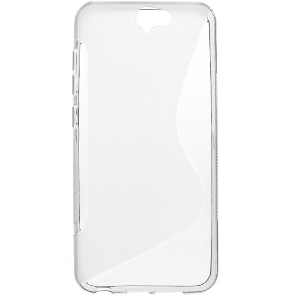 Cieta silikona (TPU) apvalks - dzidrs, pelēks (One A9)