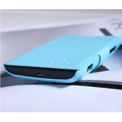 Atverčiamas odinis mėlynas „Nillkin“ Fresh Nokia Lumia 520 dėklas (dėkliukas) / Priedai.lt