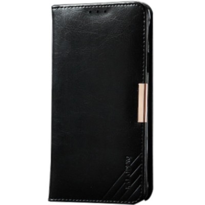„Kalaideng“ Royale atverčiamas juodas odinis Samsung Galaxy S6 Edge (G925) dėklas / Priedai.lt