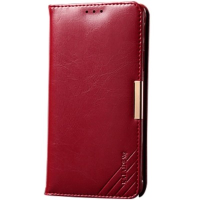 „Kalaideng“ Royale atverčiamas bordo odinis Samsung Galaxy S6 Edge (G925) dėklas / Priedai.lt