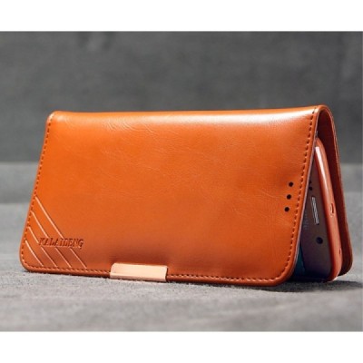 Samsung Galaxy S6 Edge (G925) „Kalaideng“ Royale ādas atvēramais brūns maciņš / Vacins.lv