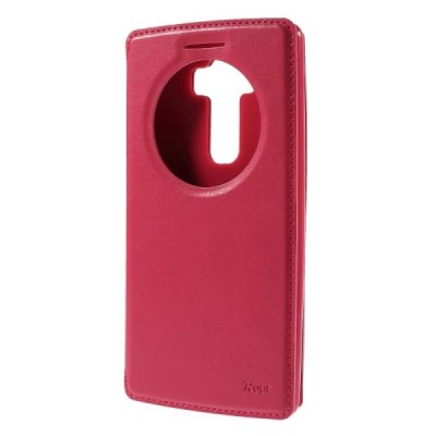 Roar Noble atverčiamas LG G Flex 2 H955 rožinis odinis dėklas - knygutė / Priedai.lt