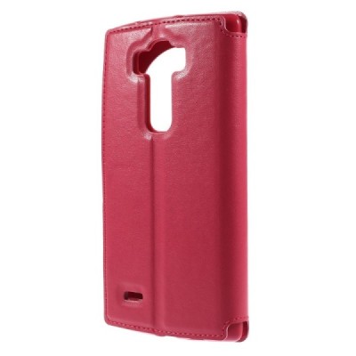 Roar Noble atverčiamas LG G Flex 2 H955 rožinis odinis dėklas - knygutė / Priedai.lt