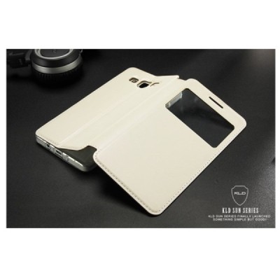 Samsung Galaxy A5 „Kalaideng“ Sun atverčiamas baltas dėklas - knygutė / Priedai.lt