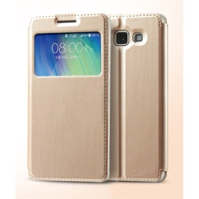 Samsung Galaxy A5 „Kalaideng“ Sun atverčiamas auksinis dėklas - knygutė / Priedai.lt